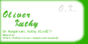 oliver kuthy business card